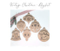 Vintage Christmas Mistletoe Ornament Bundle - DIY Kit (Set of 6)