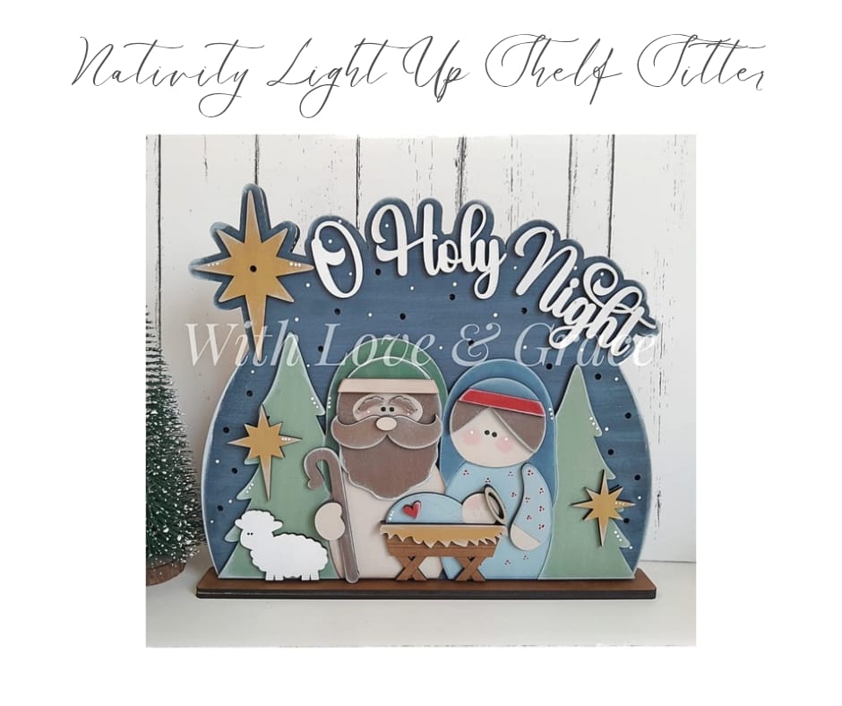Nativity Light Up Shelf Sitter