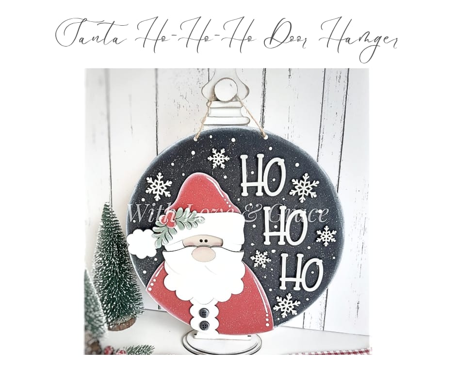 Door Hanger 25.4cm - Santa HO HO HO