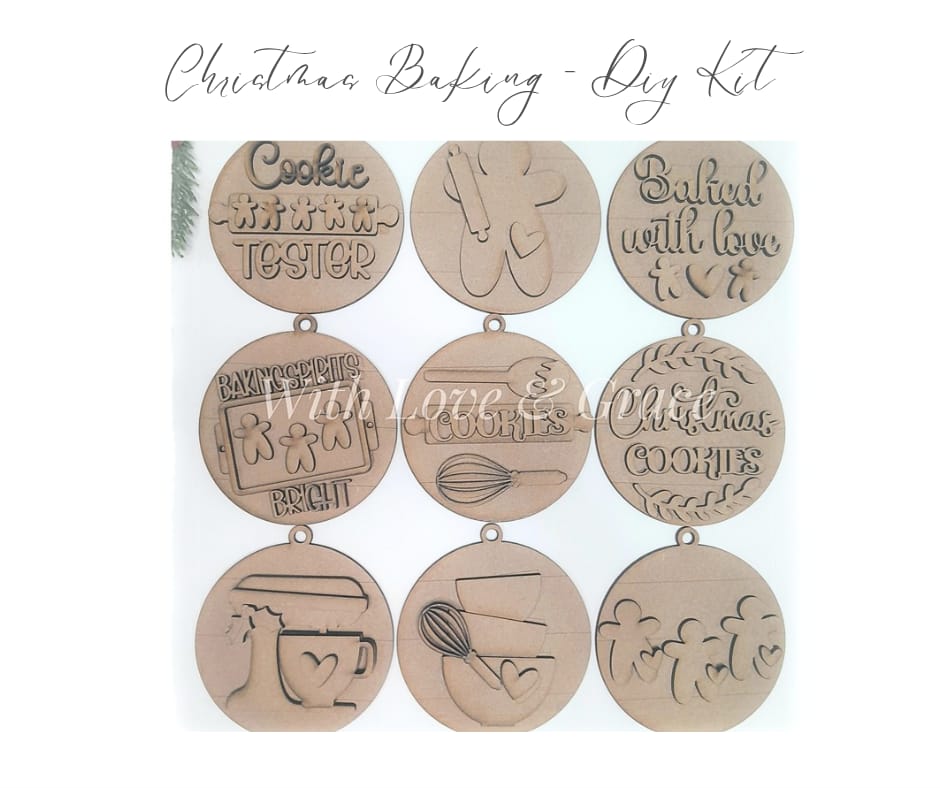 Christmas Baking Ornament Bundle - DIY Kit (Set of 9)