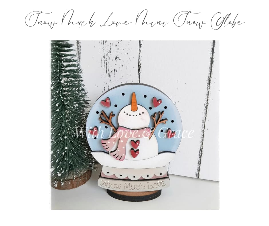 Mini Snow Globe Standing – Light Up Snow Much Love