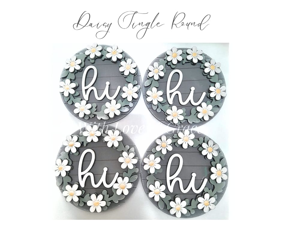 Interchangeable Round Single - Daisies