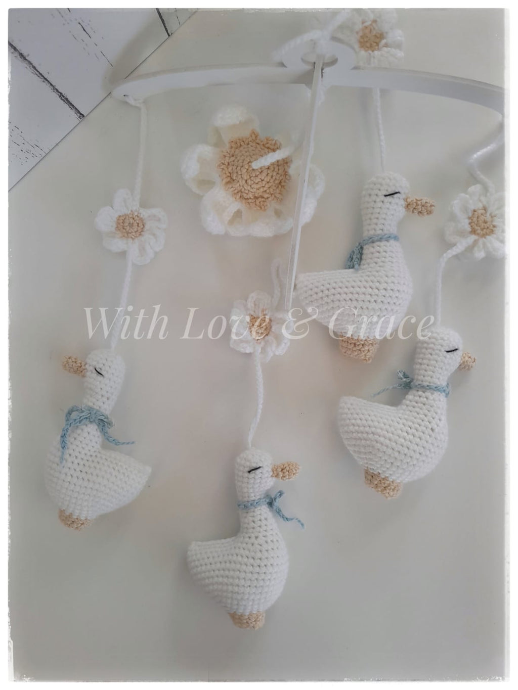 Crochet Goose Mobile