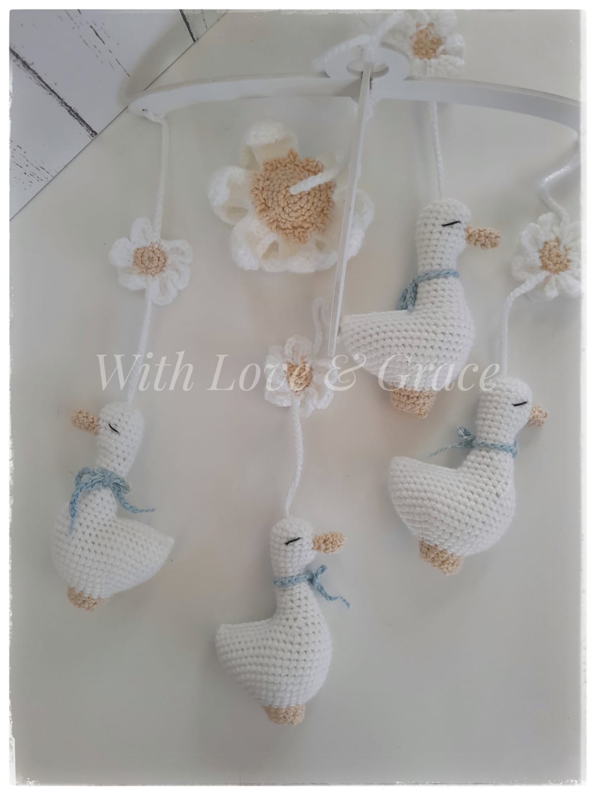 Crochet Goose Mobile