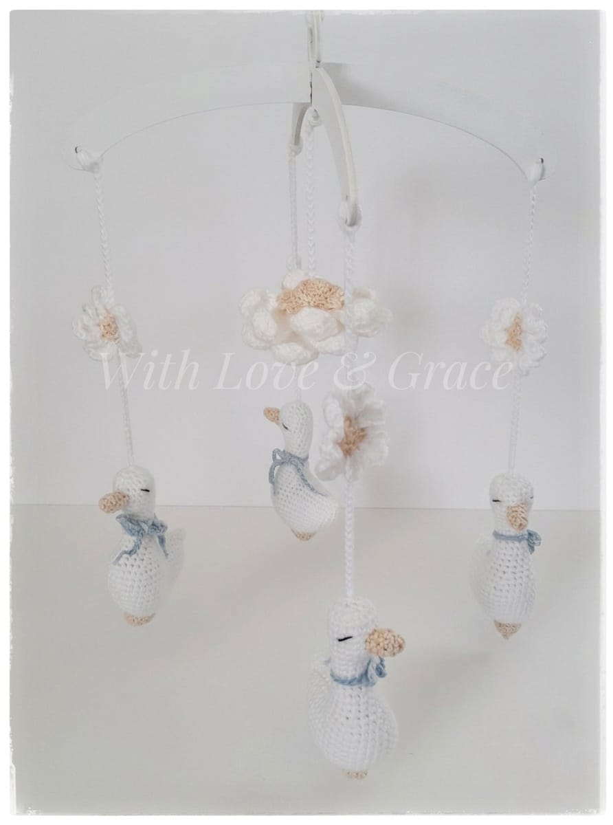 Crochet Goose Mobile