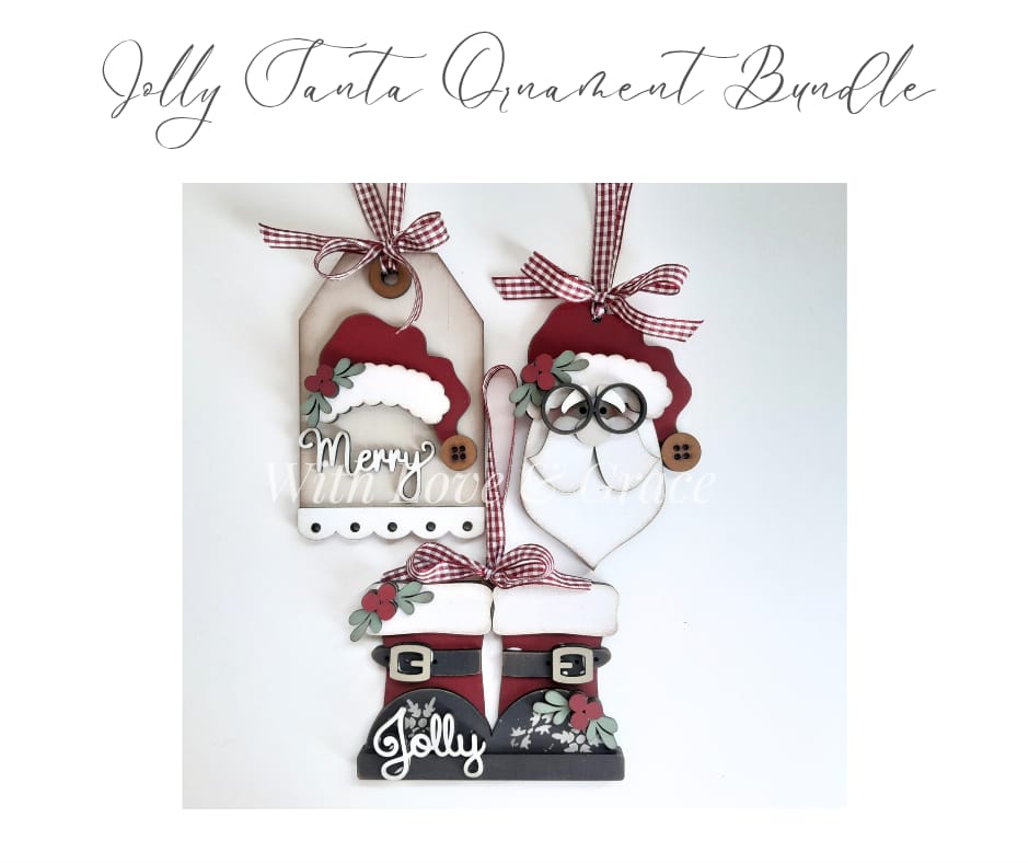 Jolly Santa Ornament Bundle - DIY Kit