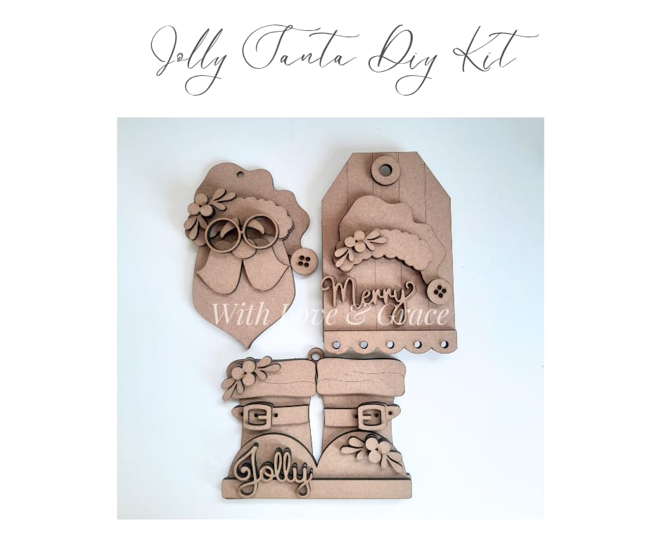 Jolly Santa Ornament Bundle - DIY Kit