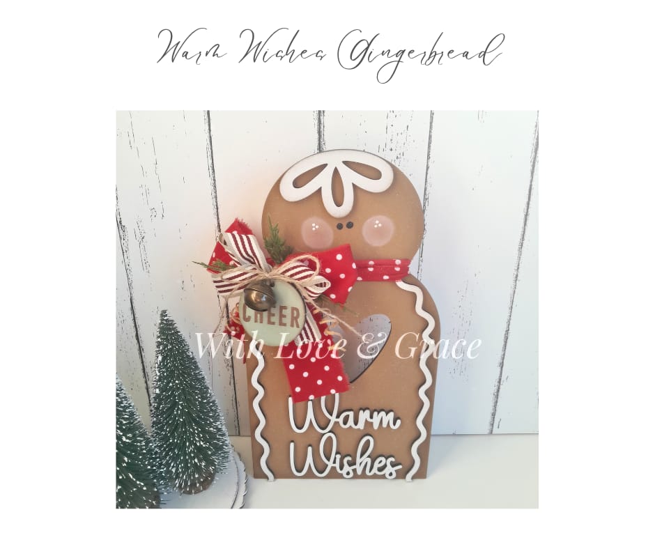 Warm Wishes Gingerbread Shelf Sitter