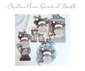 Christmas Moose Ornament Bundle - Painted (Set of 4)