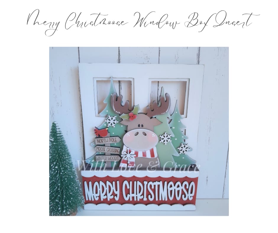 Christmas Moose Interchangeable Window Box