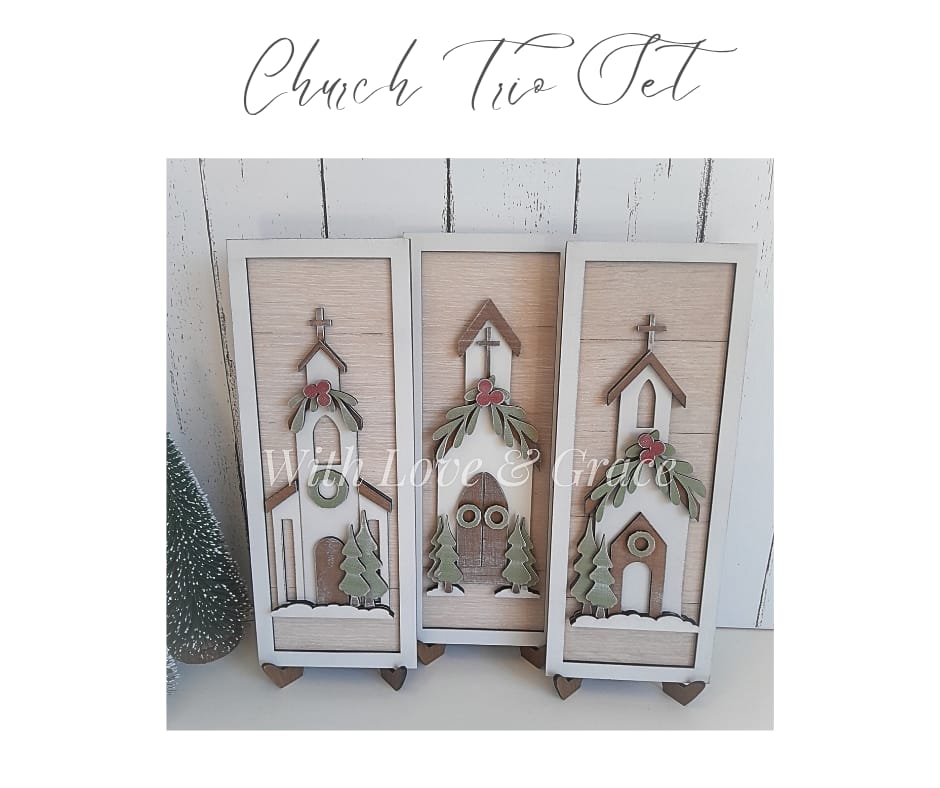 Church Trio Sign Set