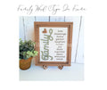 Family Sign Framed