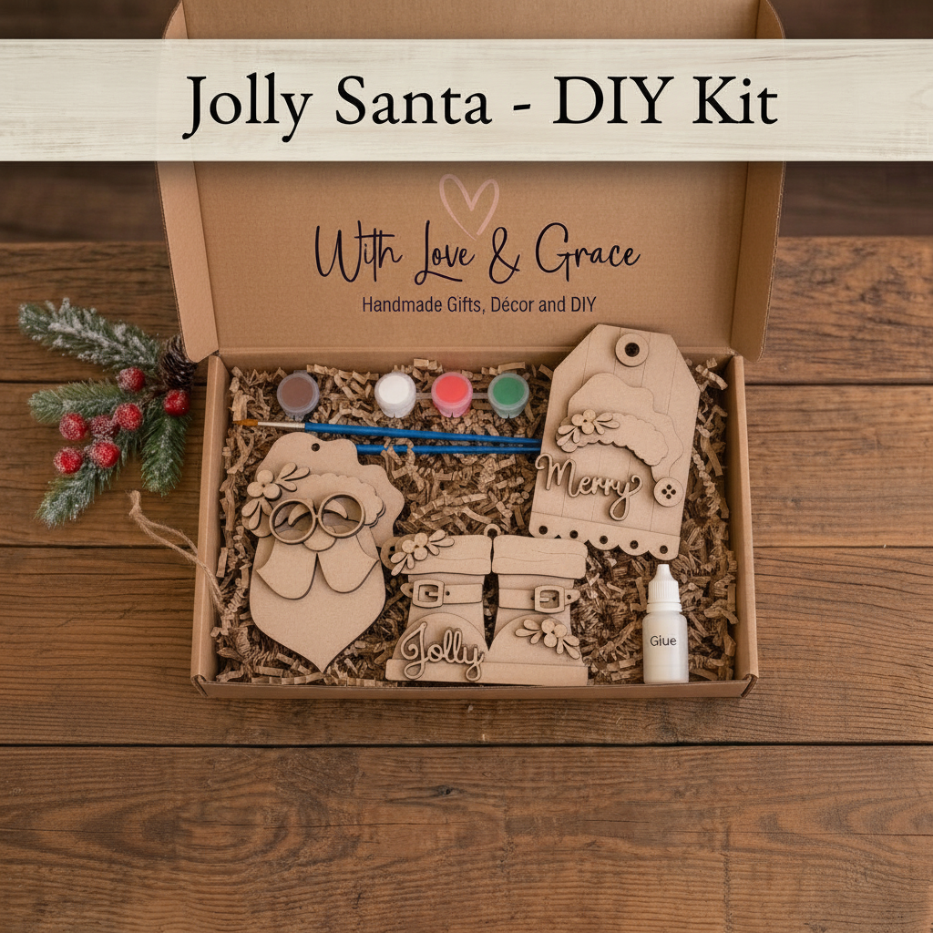 Jolly Santa DIY Kit - Unpainted