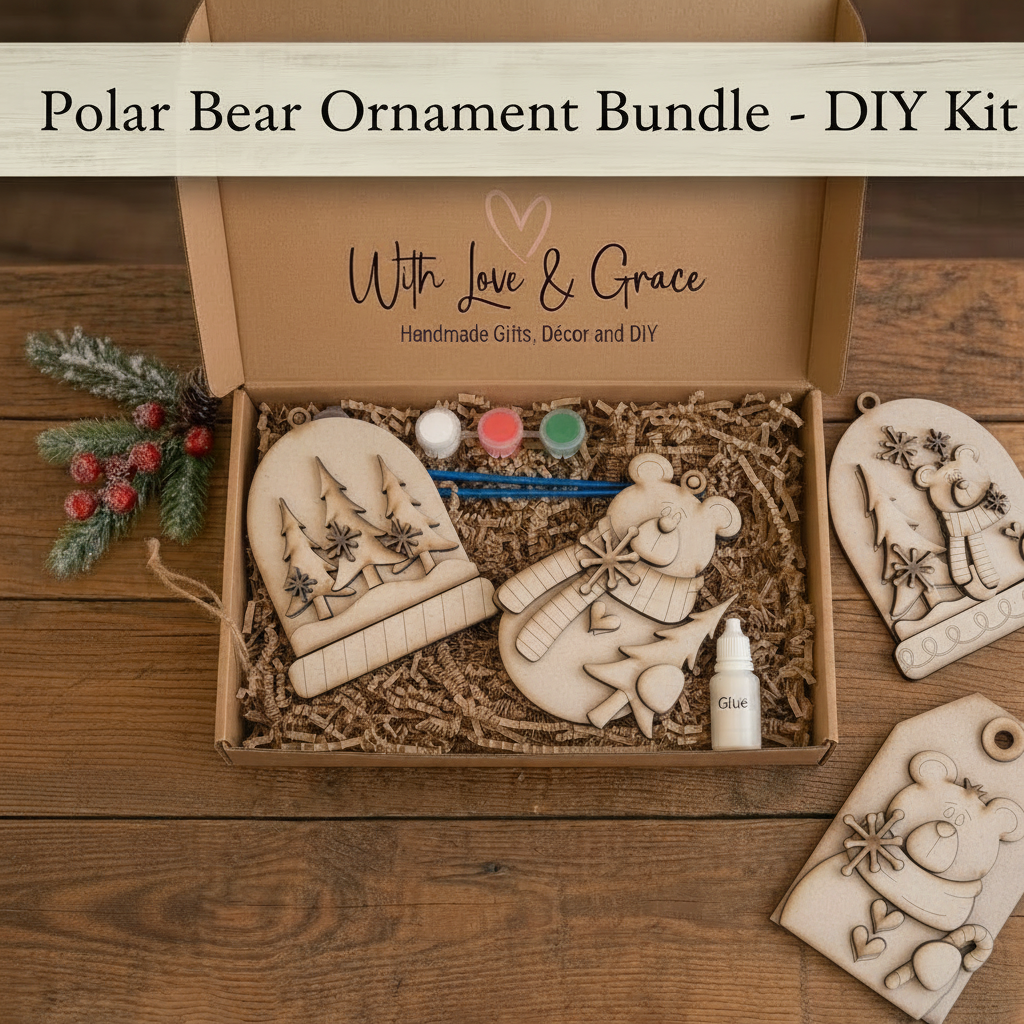 Polar Bear Ornament Bundle - DIY Kit
